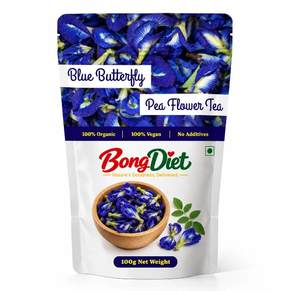 Premium Blue Tea 100g – Pure Butterfly Pea Flower Tea | BongDiet